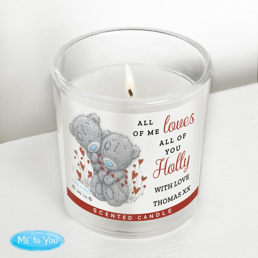 Personalised Me To You Love Scented Candle Jar