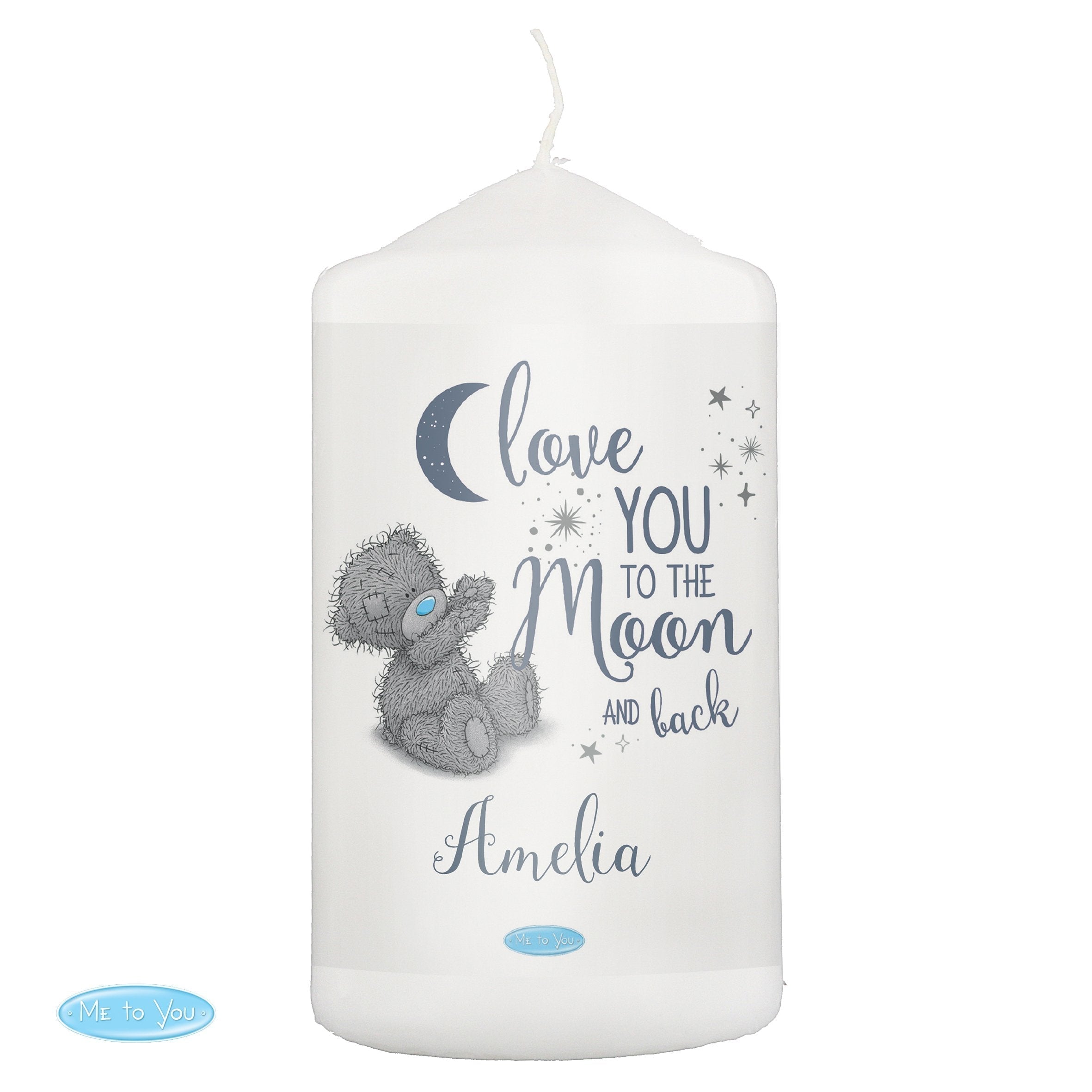 Personalised Me To You 'Love You To The Moon And Back' Pillar Candle