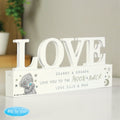 Personalised Me To You Moon And Back Wooden Love Ornament