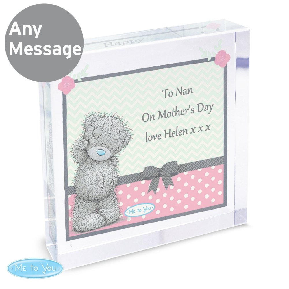 Personalised Me To You Pastel Polka Dot For Her Crystal Token