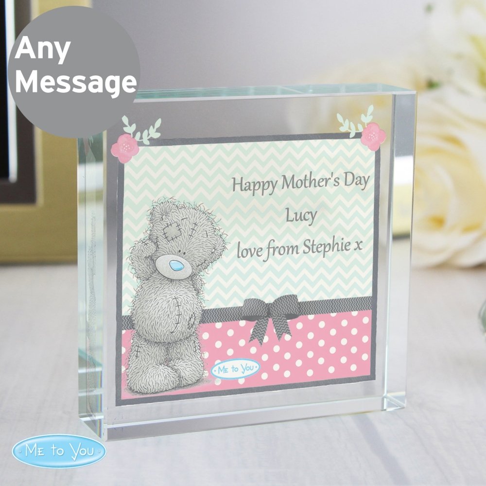 Personalised Me To You Pastel Polka Dot For Her Large Crystal Token