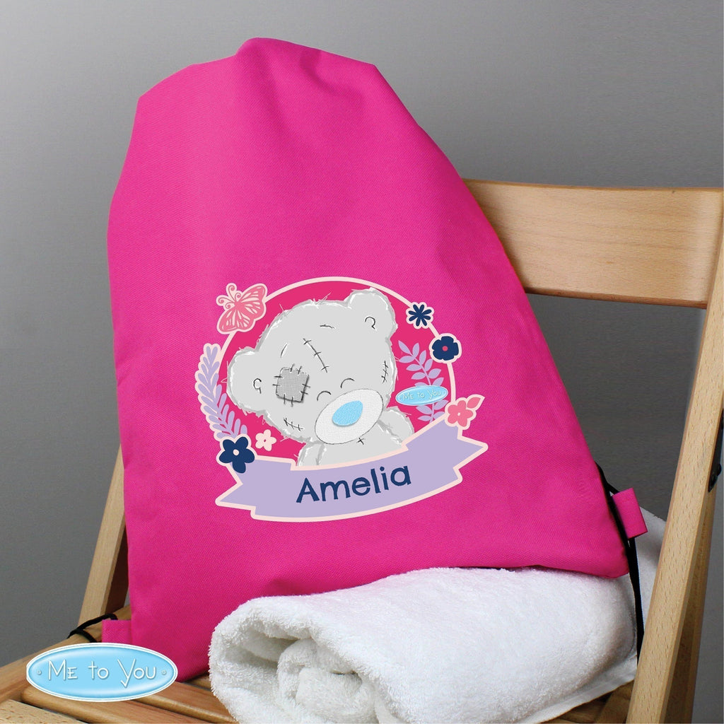 Personalised Me To You Pink Swim & Kit Bag