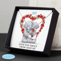 Personalised Me To You Roses Heart Necklace And Box