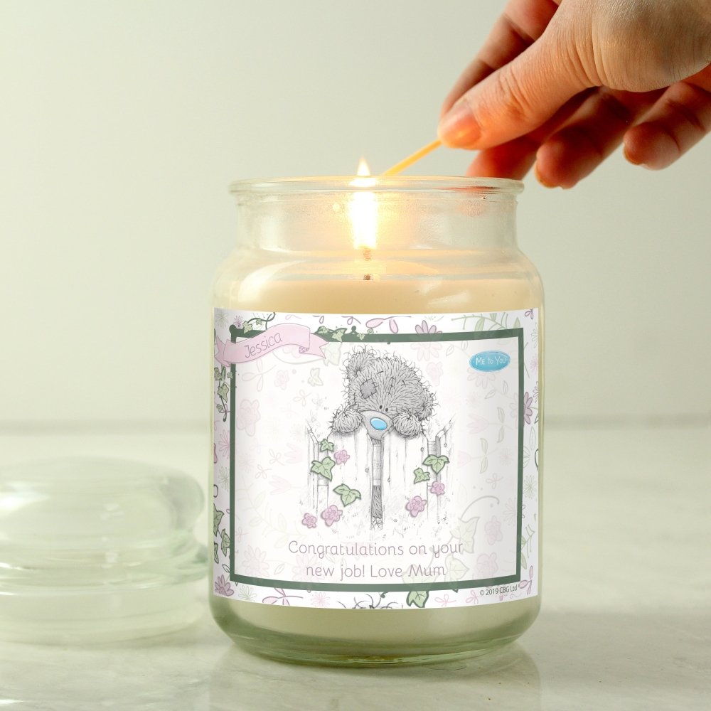 Personalised Me To You Secret Garden Large Candle Jar