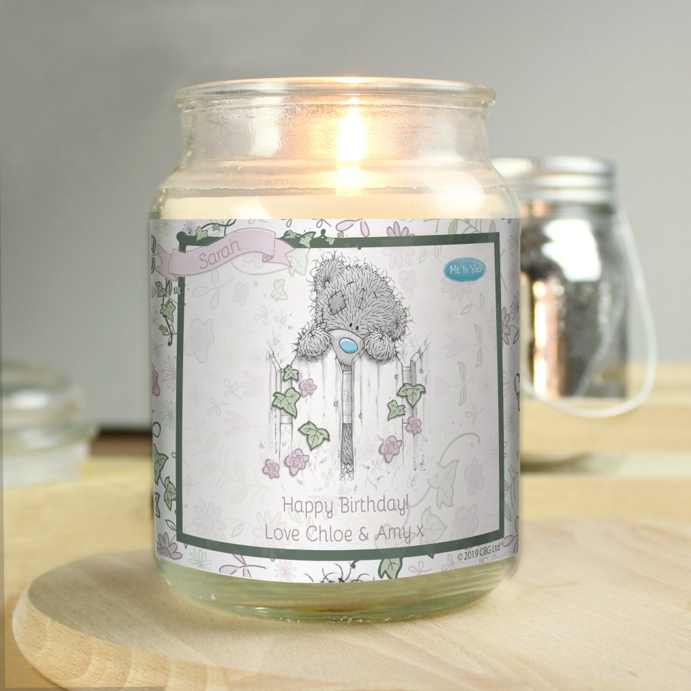 Personalised Me To You Secret Garden Large Candle Jar