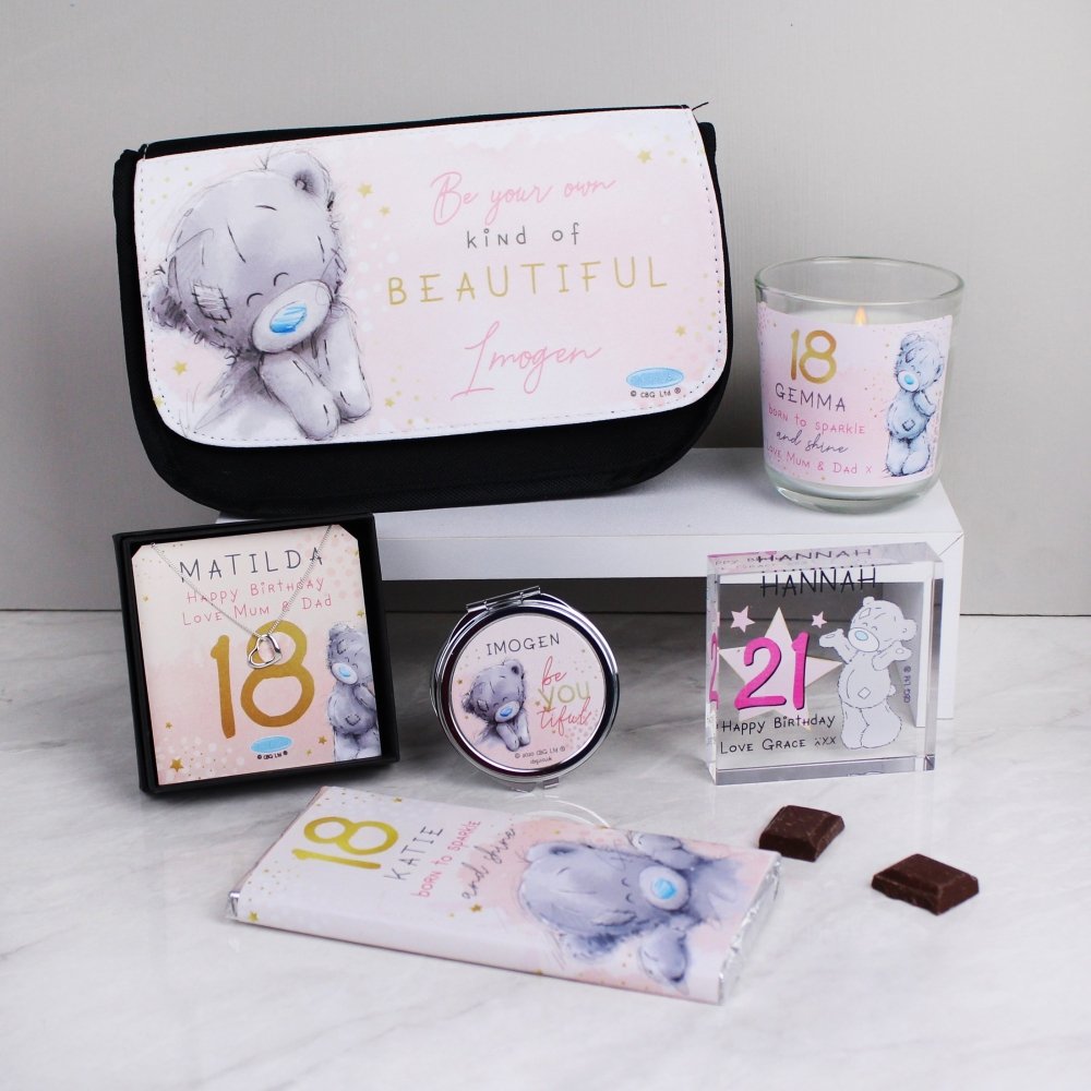 Personalised Me To You Sparkle & Shine Birthday Large Crystal Token