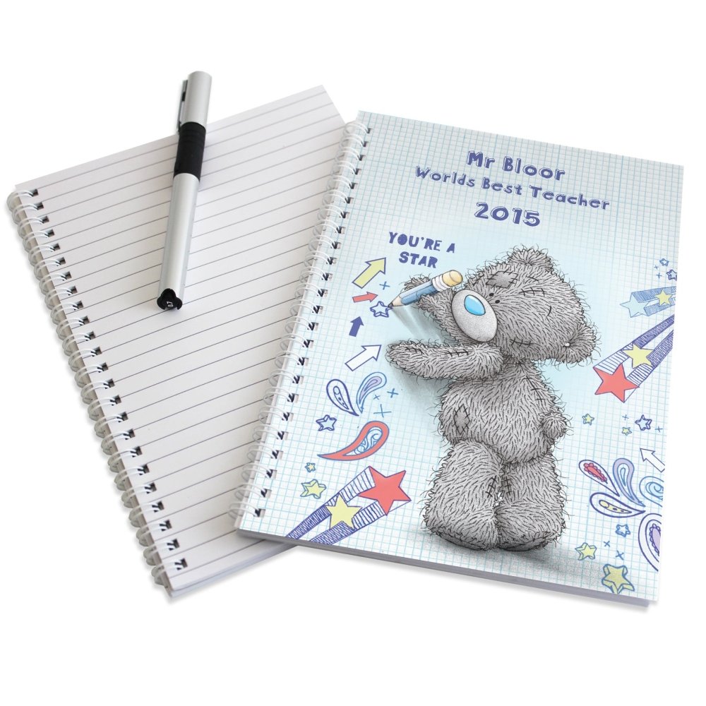 Personalised Me To You Teacher A5 Notebook