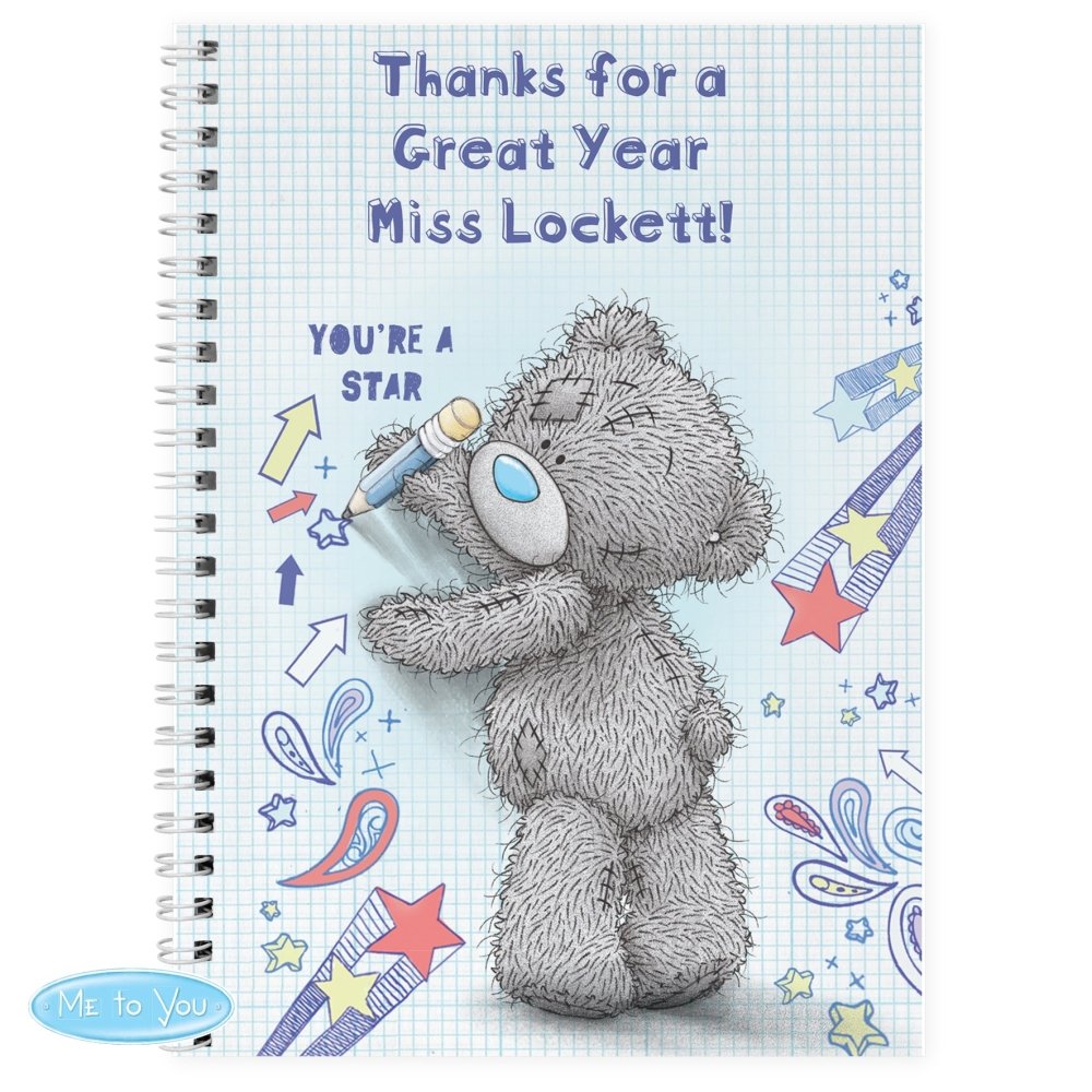 Personalised Me To You Teacher A5 Notebook