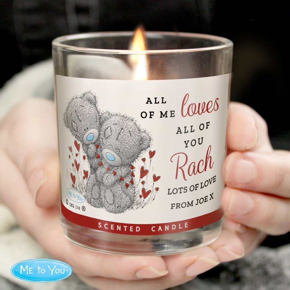 Personalised Me To You Valentine Jar Candle