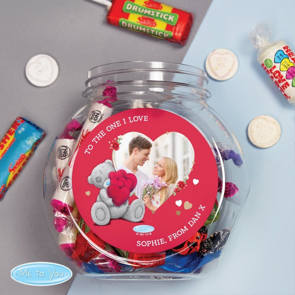 Personalised Me To You Valentines Photo Upload Sweet Jar
