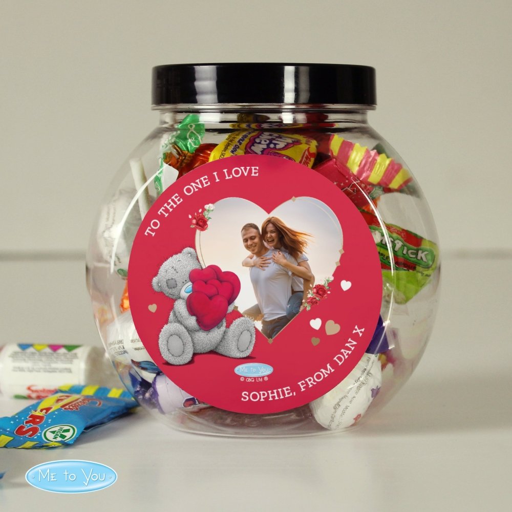 Personalised Me To You Valentines Photo Upload Sweet Jar
