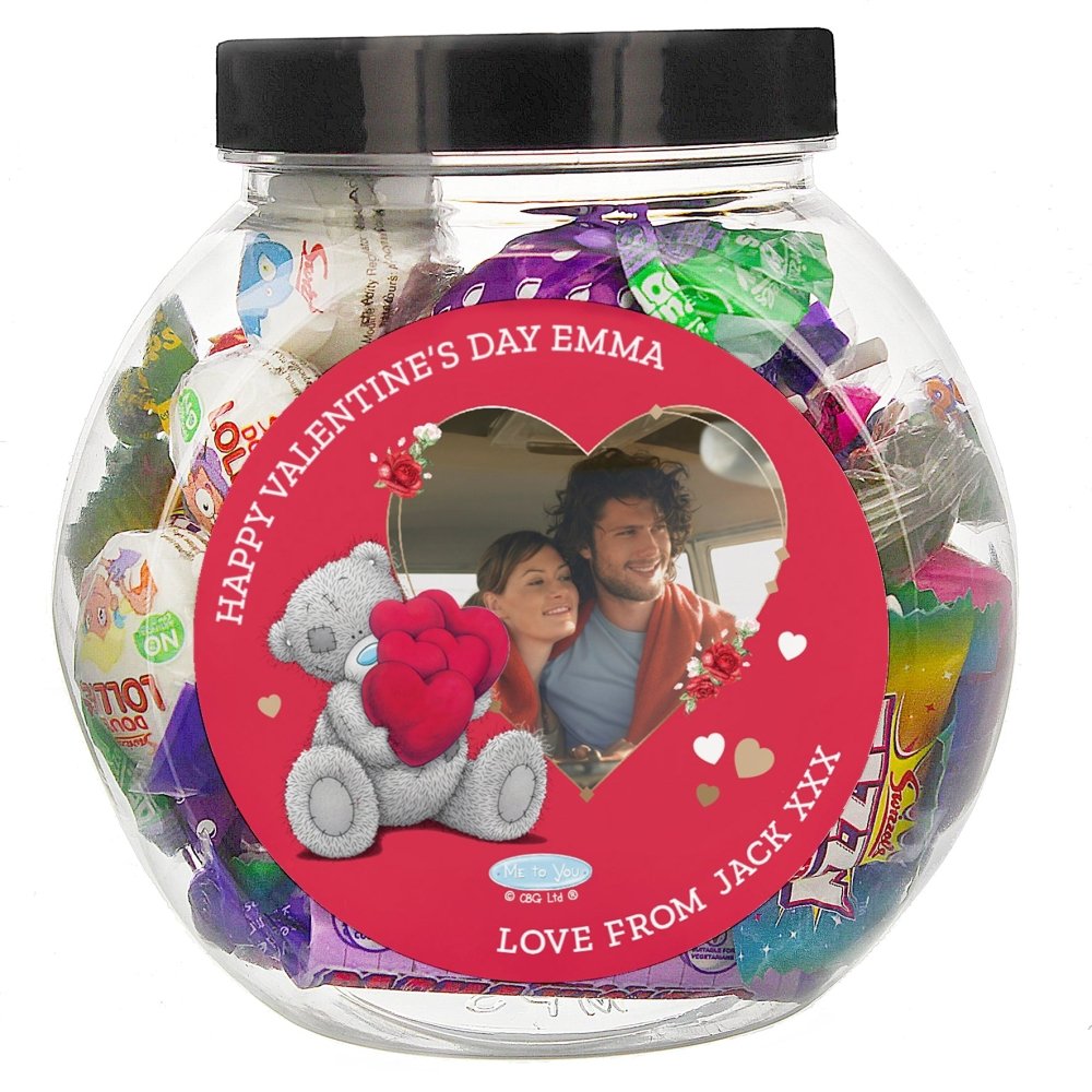 Personalised Me To You Valentines Photo Upload Sweet Jar