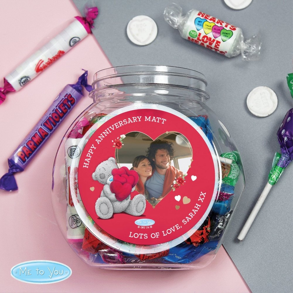 Personalised Me To You Valentines Photo Upload Sweet Jar