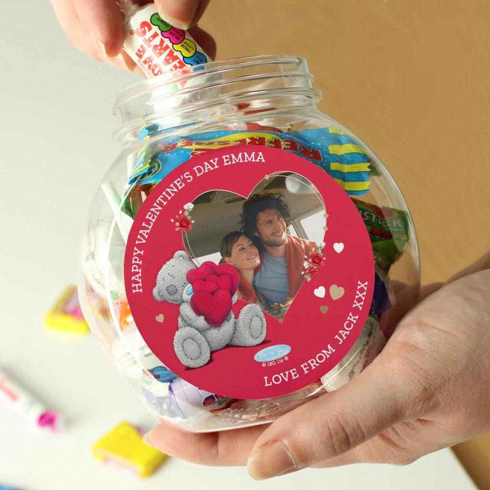 Personalised Me To You Valentines Photo Upload Sweet Jar