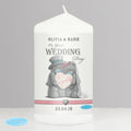 Personalised Me To You Wedding Couple Pillar Candle