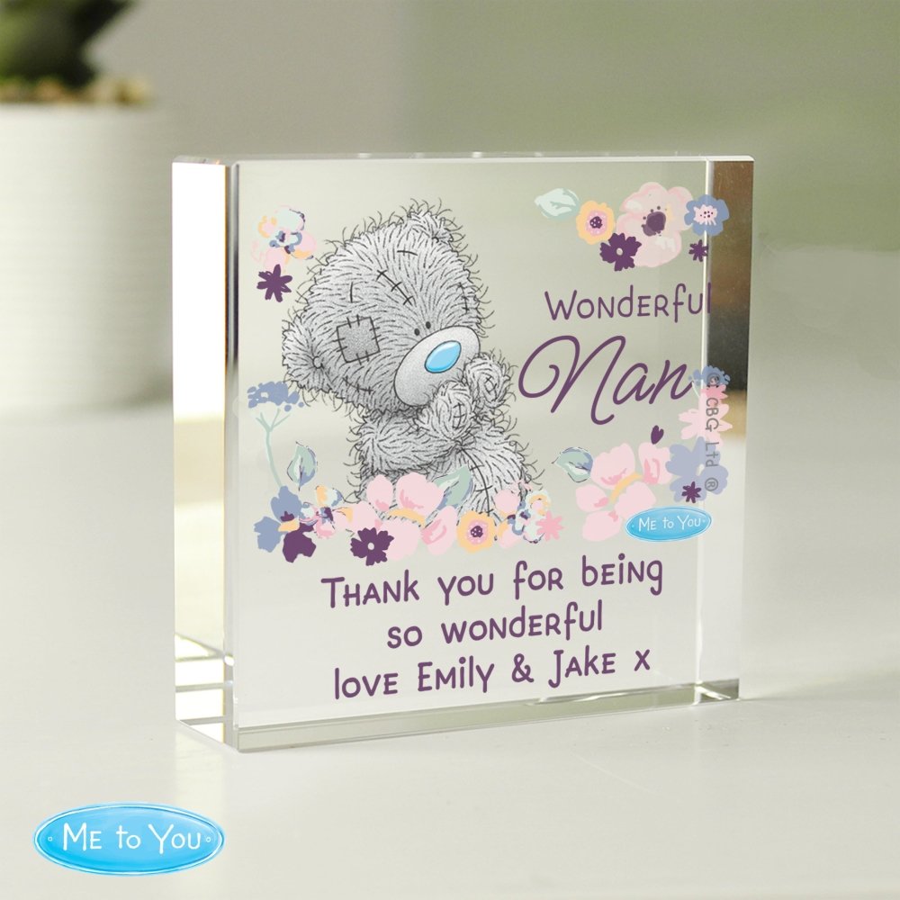 Personalised Me To You Wonderful Nan Crystal Token