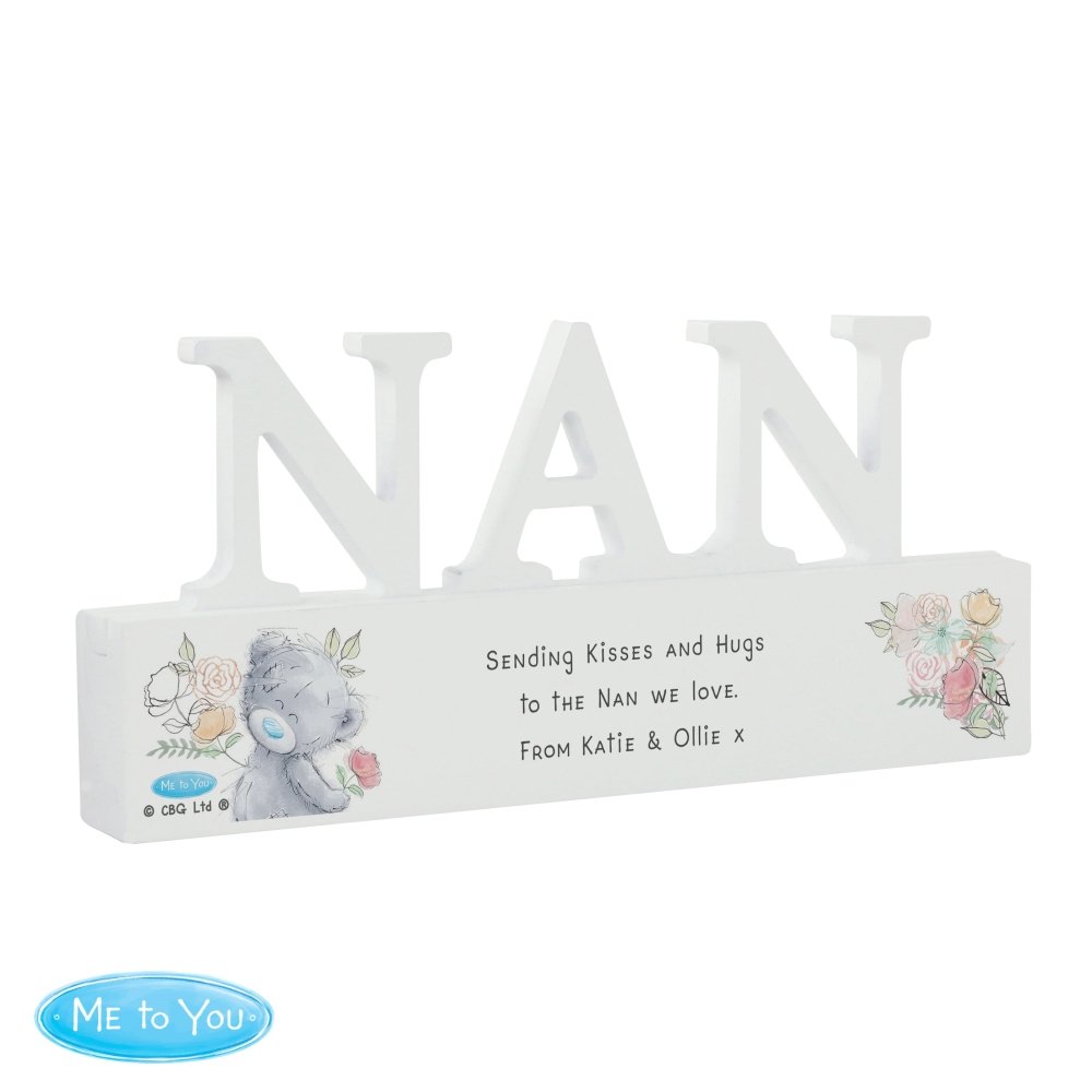 Personalised Me To You Wooden Nan Ornament
