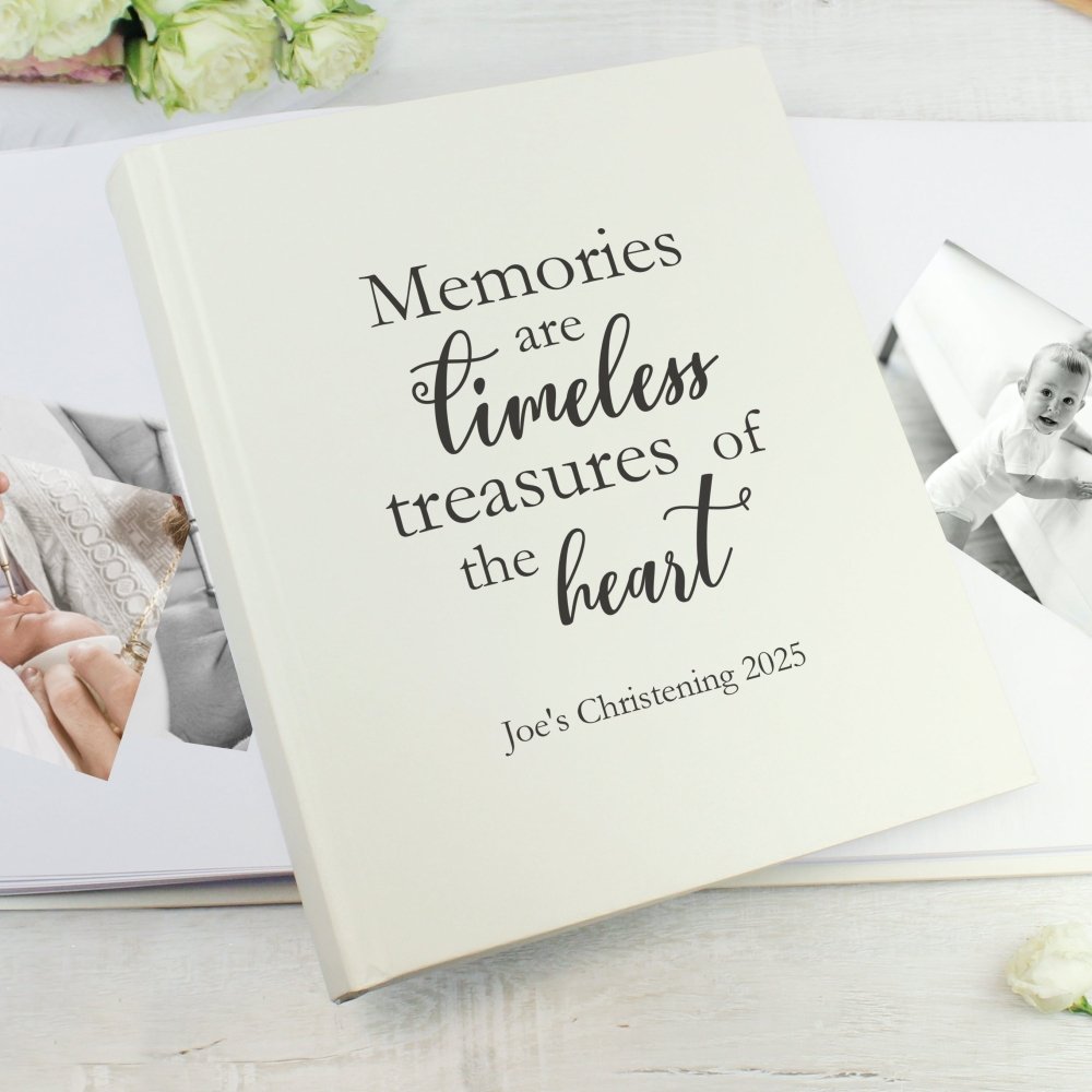 Personalised 'Memories Are Timeless' Traditional Photo Album