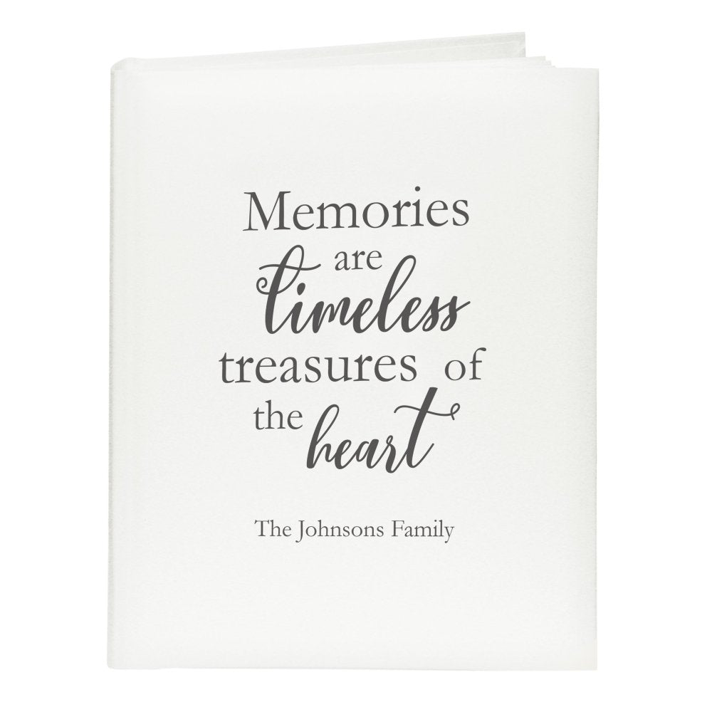 Personalised 'Memories Are Timeless' Traditional Photo Album