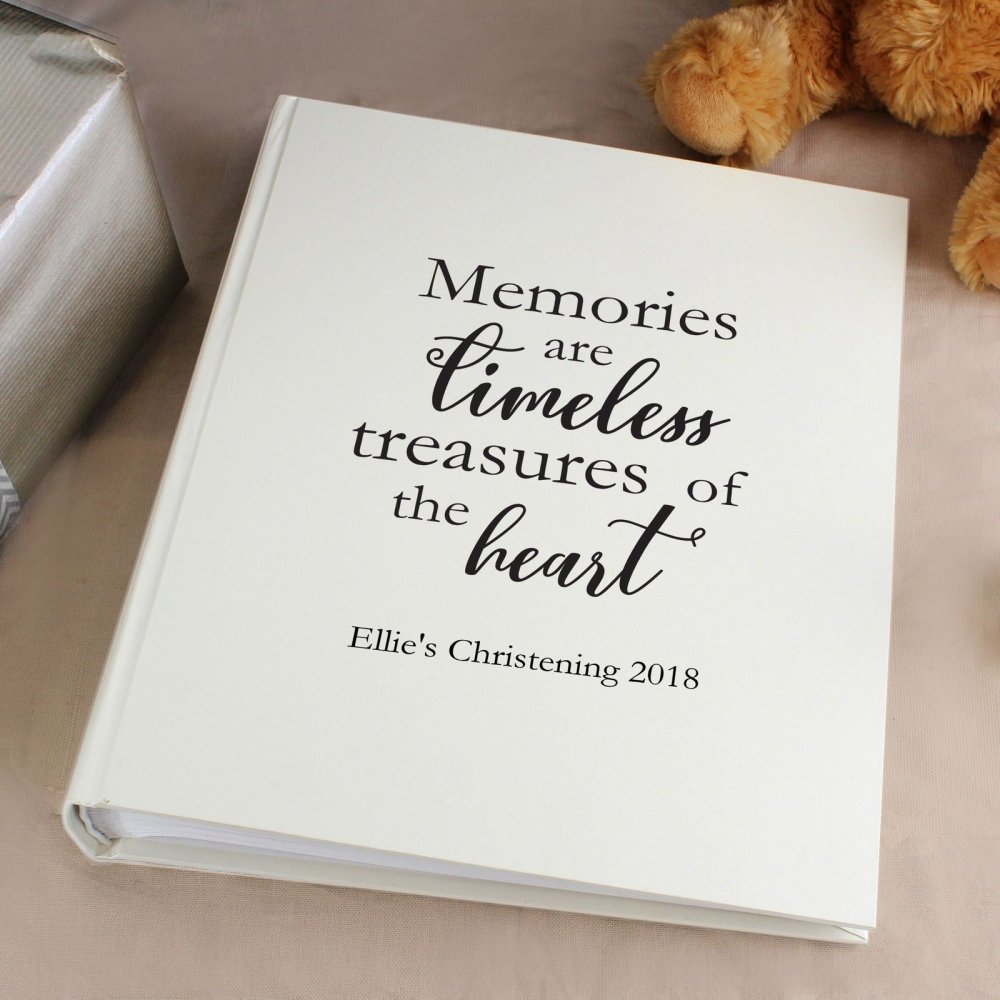 Personalised 'Memories Are Timeless' Traditional Photo Album