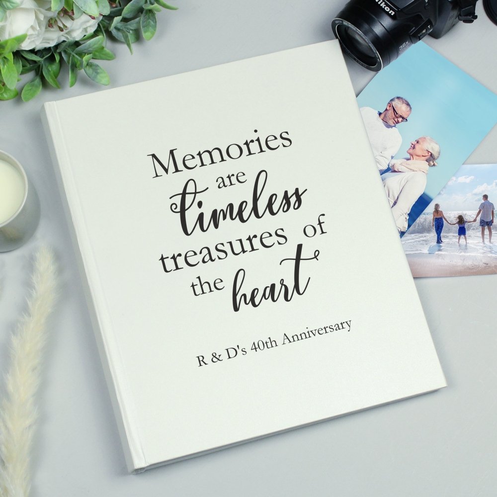Personalised 'Memories Are Timeless' Traditional Photo Album