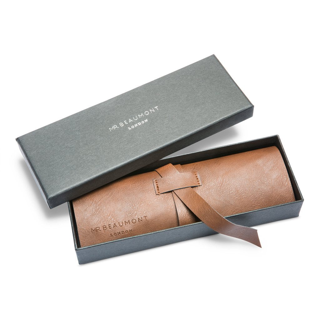 Personalised Men's Minimalist Watch In Camel