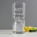 Personalised Mermaid Water Hi Ball Glass