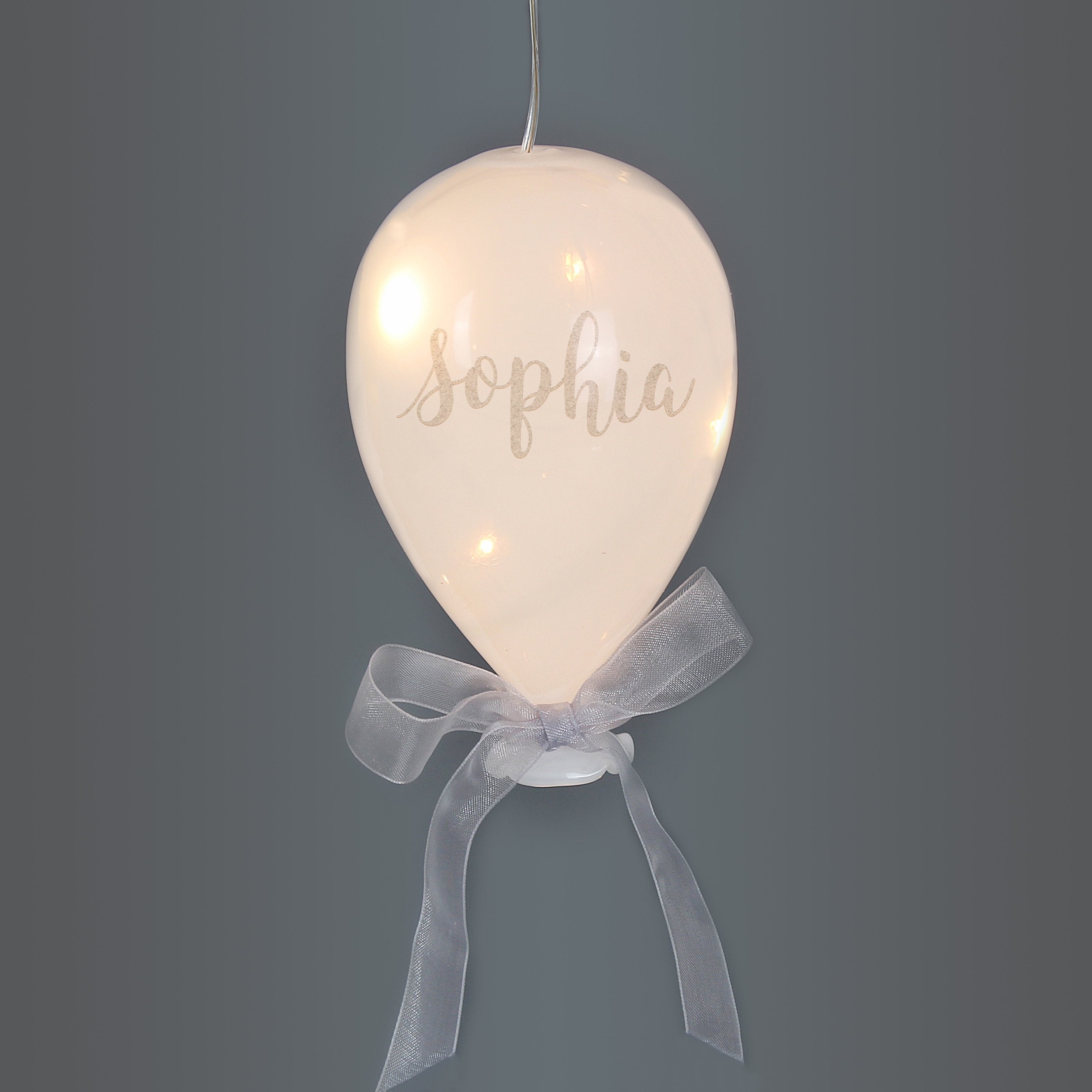 Personalised Message LED Hanging Glass Balloon
