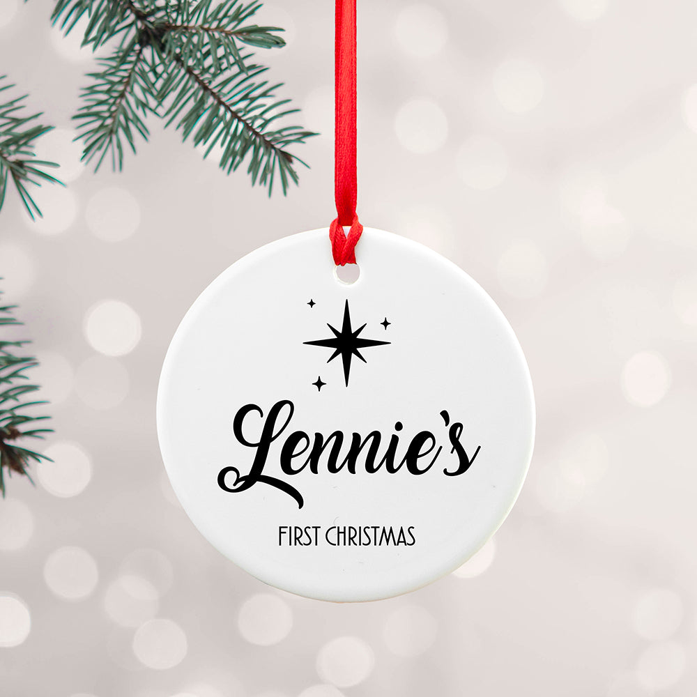 Personalised Personalised Minimalist Christmas Icon Ornament