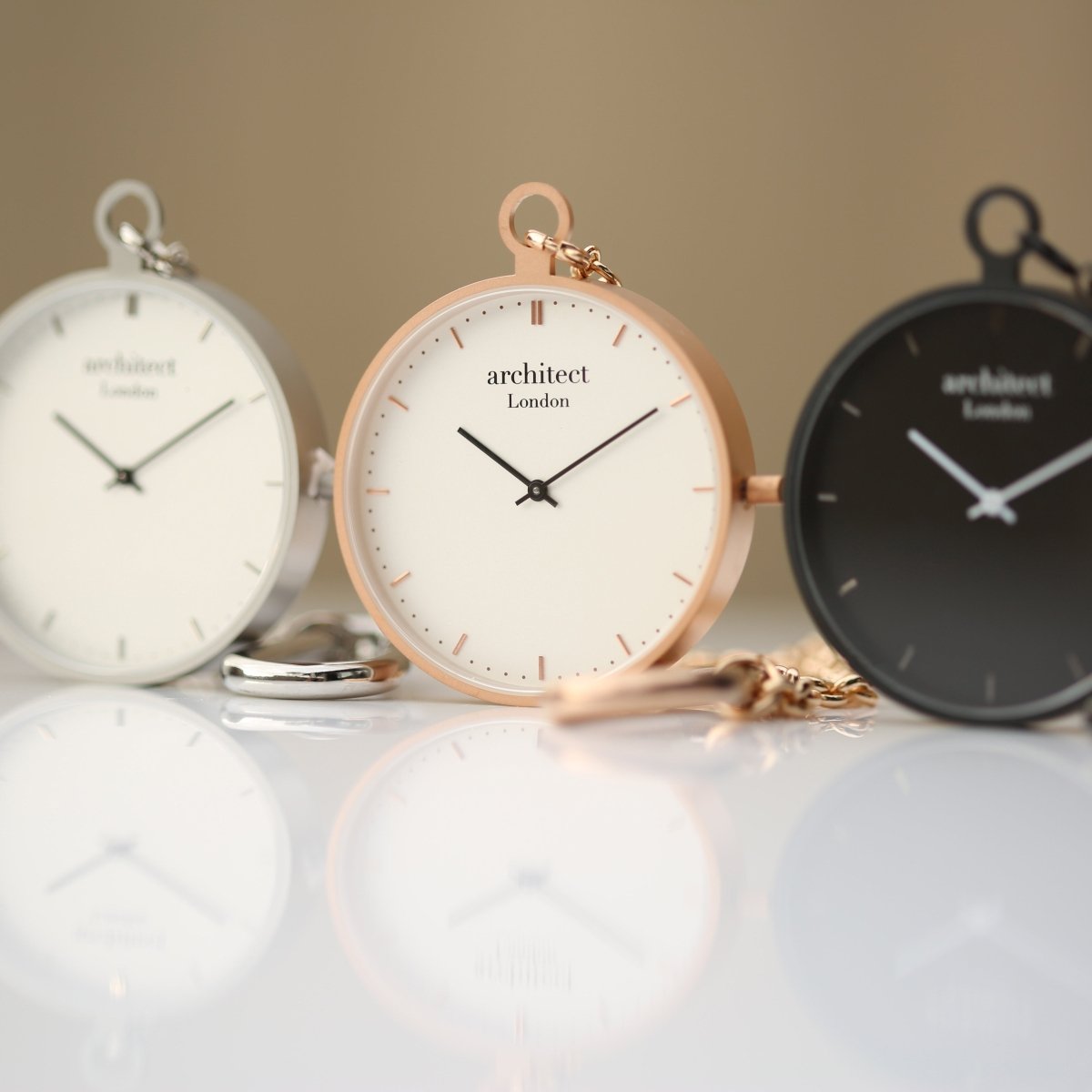 Personalised Modern Pocket Watch Silver Handwriting Engraved