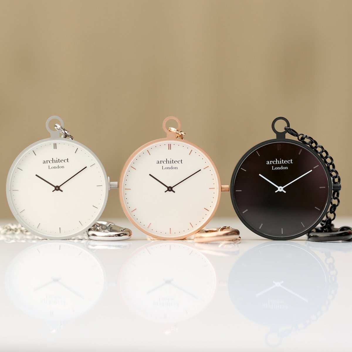 Personalised Modern Pocket Watch Silver Handwriting Engraved
