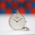 Personalised Modern Pocket Watch Silver Handwriting Engraved