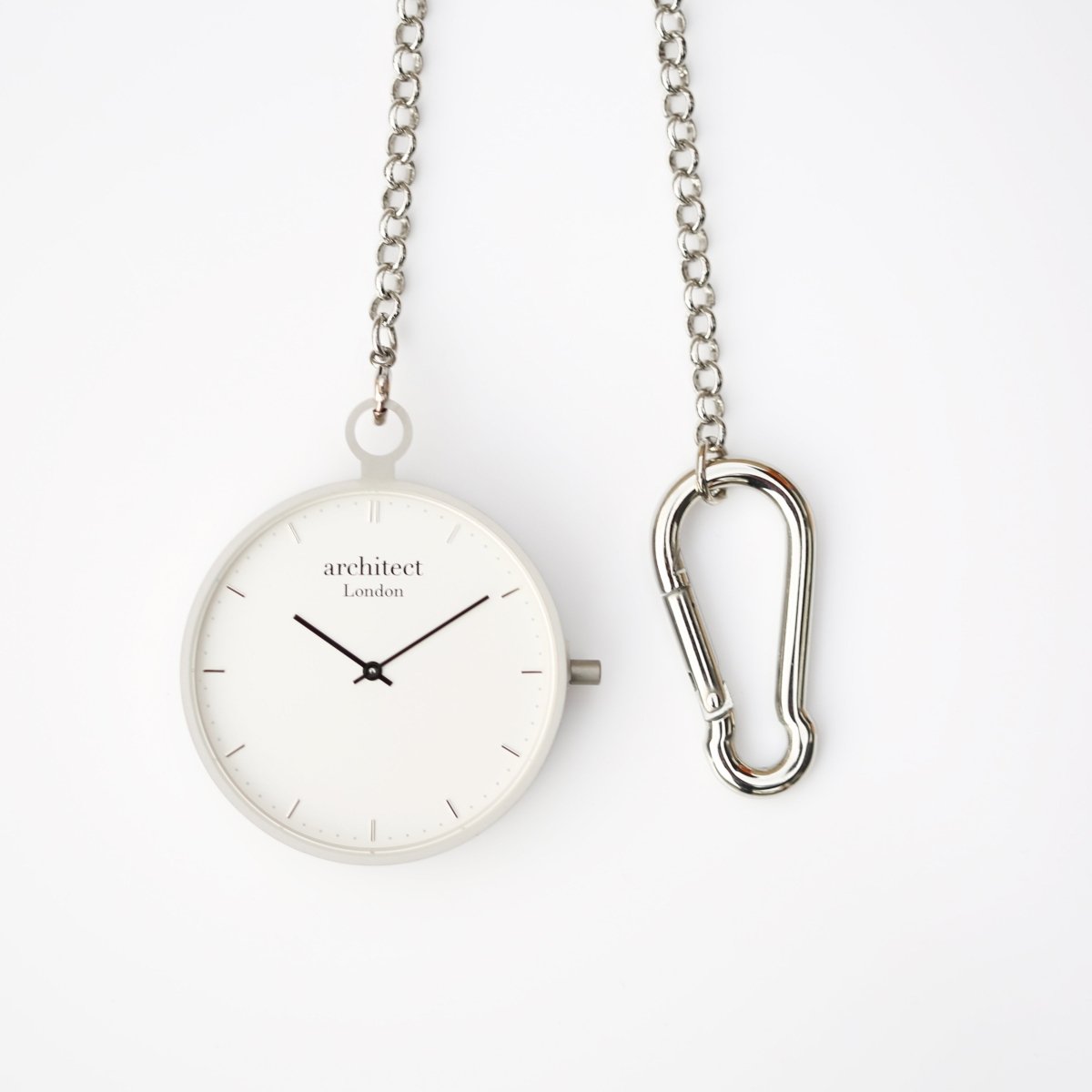 Personalised Modern Pocket Watch Silver Modern Font Engraved