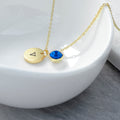 Personalised Personalised Monogram Gold Birthstone Crystal and Disc