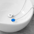 Personalised Personalised Monogram Silver Birthstone Crystal and Disc