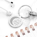 Personalised Personalised Moon and Back Keyring