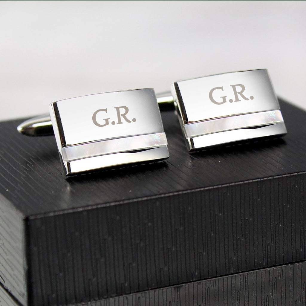 Personalised Mother Of Pearl Cufflinks