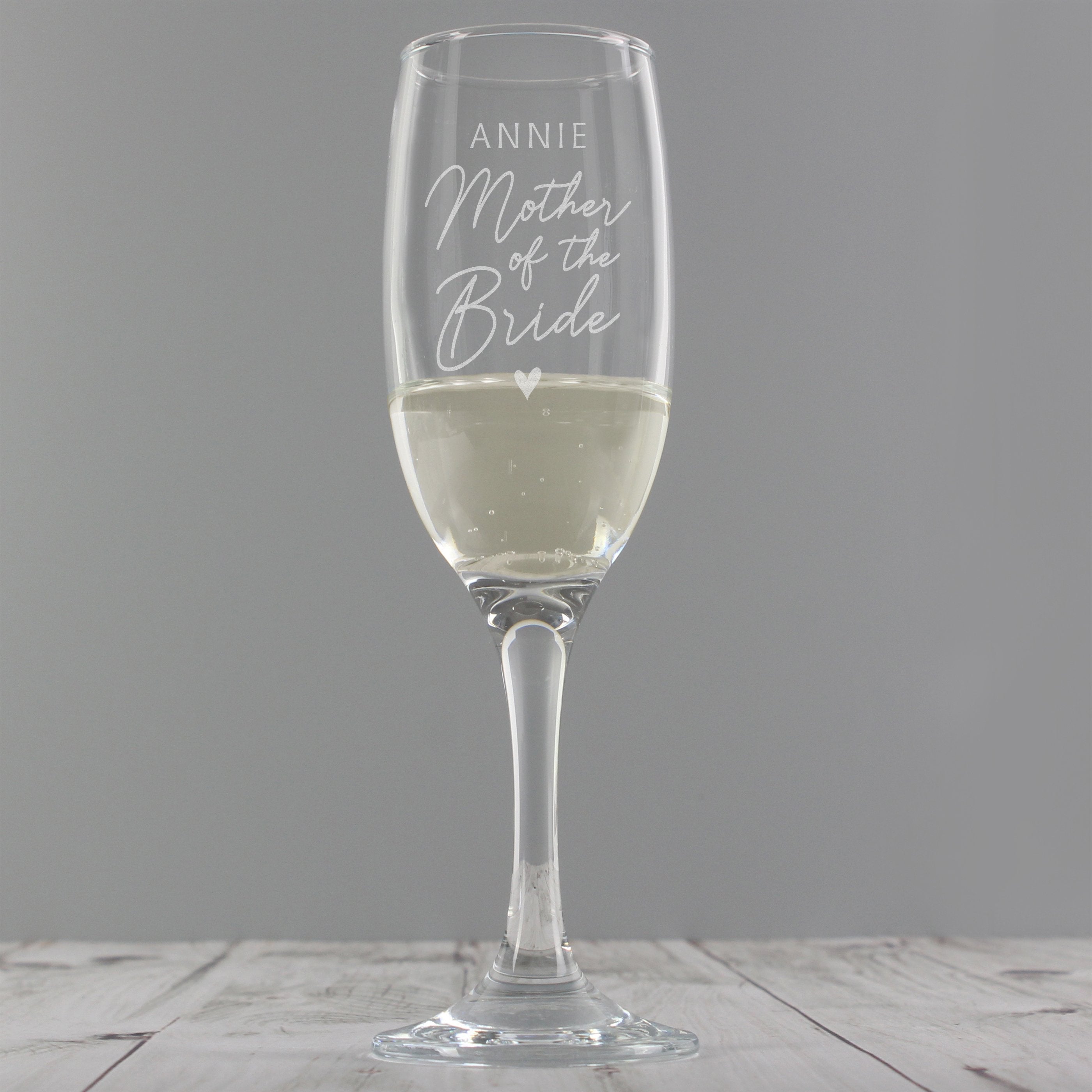 Personalised Mother Of The Bride Flute Glass