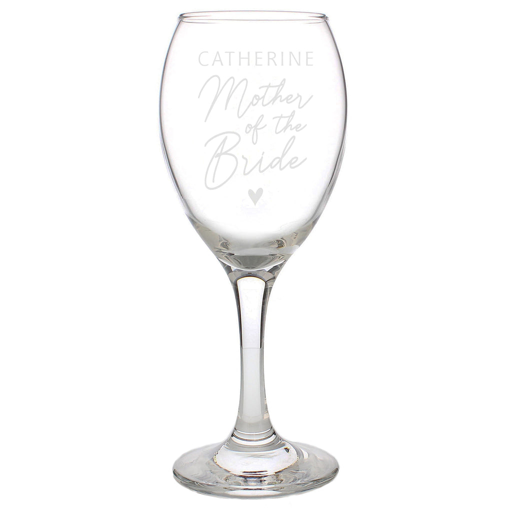 Personalised Mother Of The Bride Wine Glass