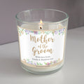 Personalised Mother Of The Groom 'Floral Watercolour Wedding' Scented Jar Candle