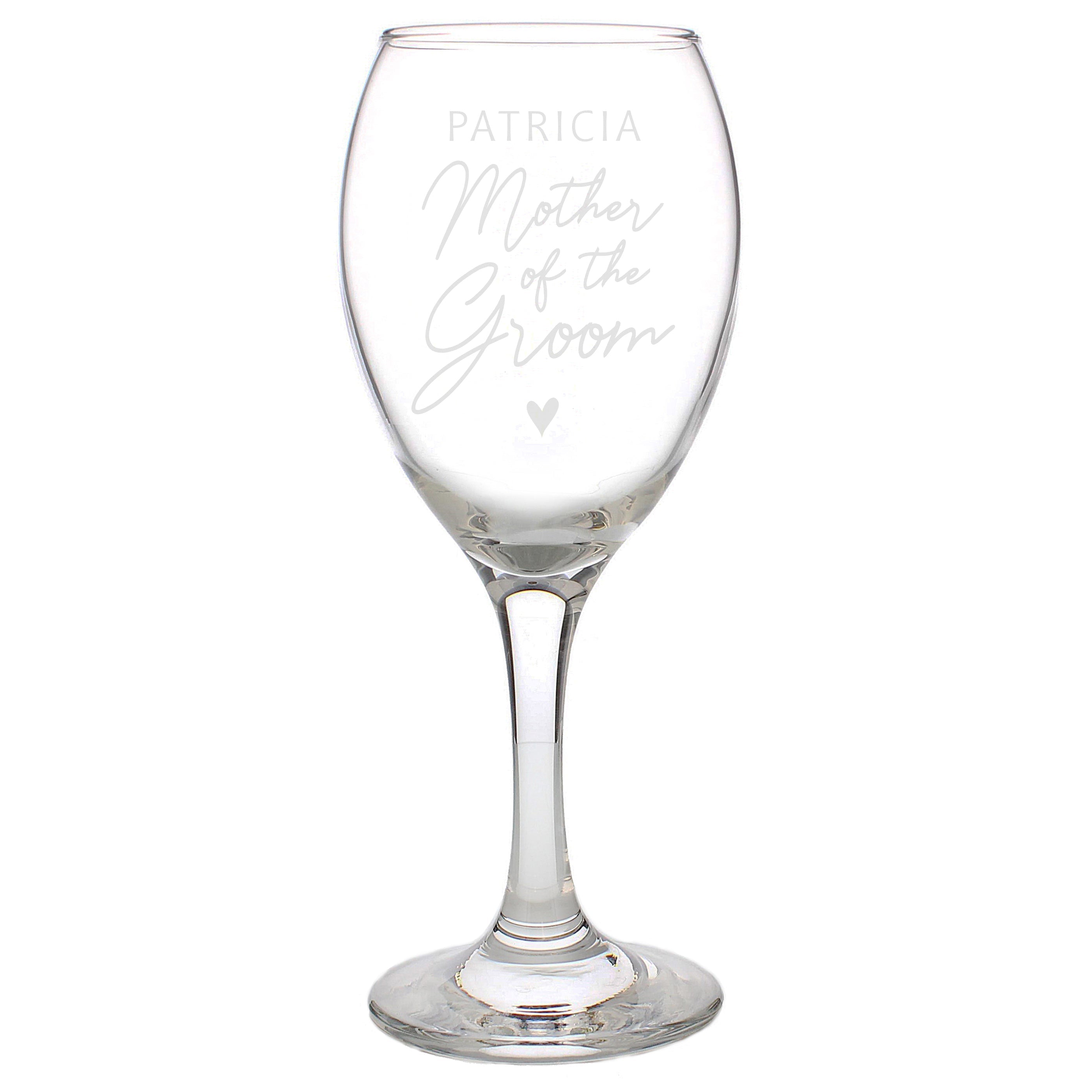Personalised Mother Of The Groom Wine Glass