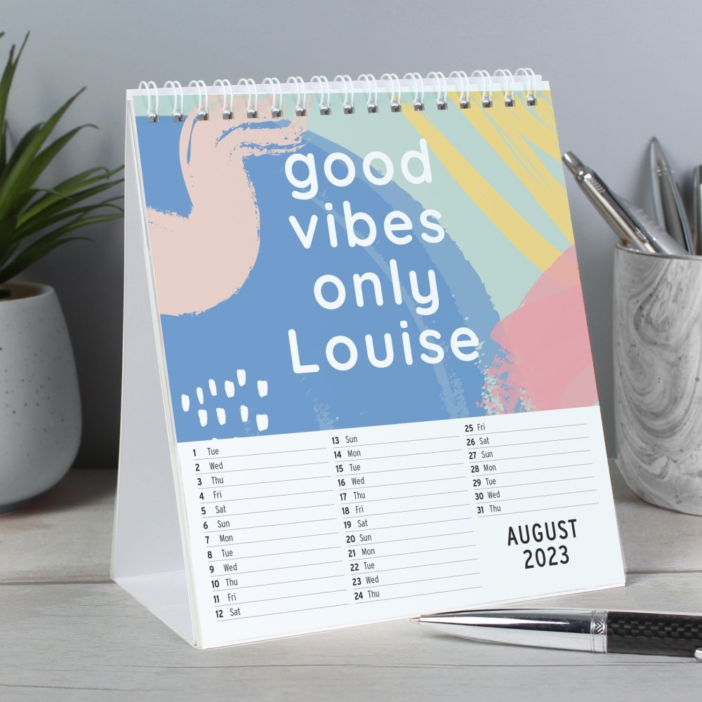 Personalised Motivational Quotes Desk 2026 Calendar