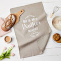 Personalised Mr And Mrs Wedding Tea Towel