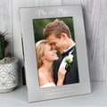 Personalised Mr & Mrs 4x6 Inch Silver Photo Frame