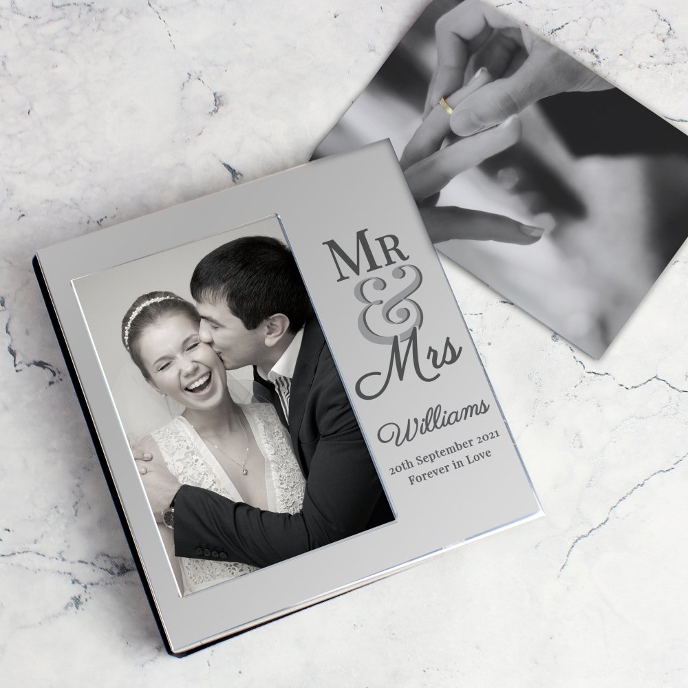 Personalised Mr & Mrs 6x4 Inch Photo Album