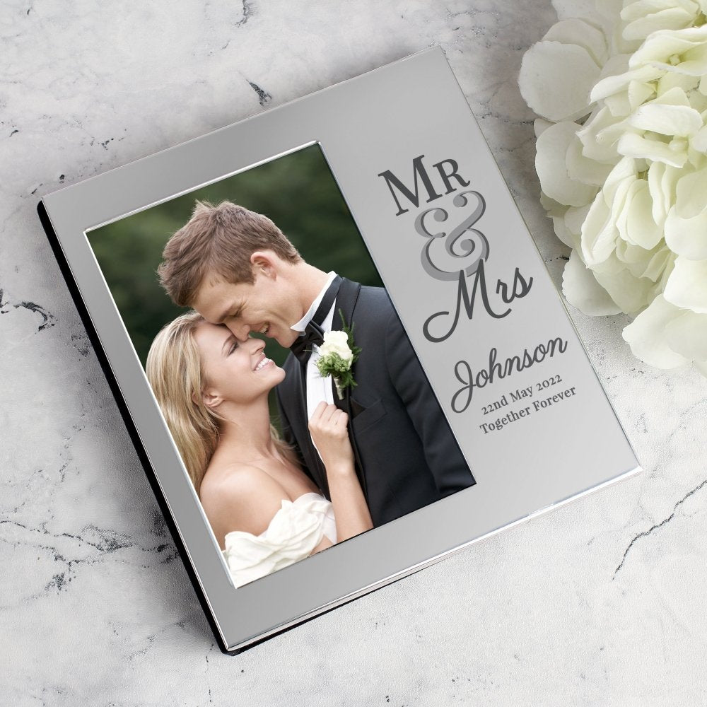 Personalised Mr & Mrs 6x4 Inch Photo Album