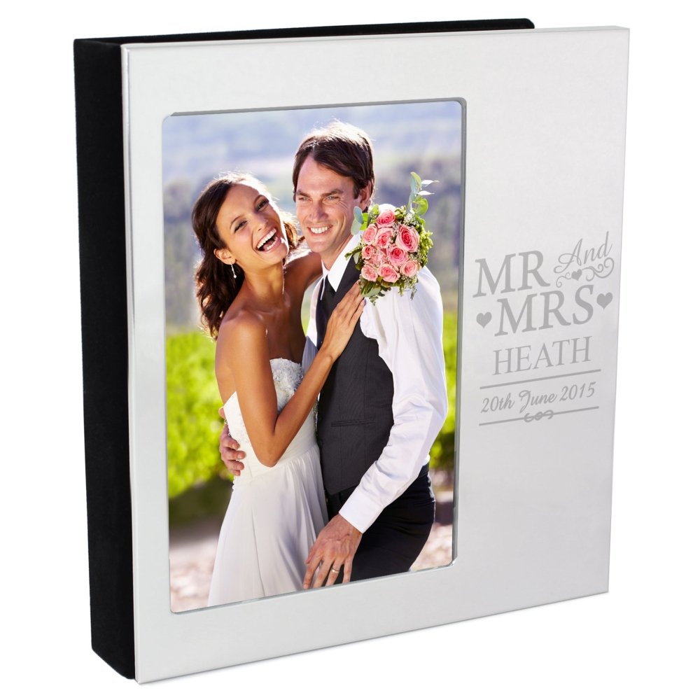 Personalised Mr & Mrs Photo Frame Album 6x4 Inch