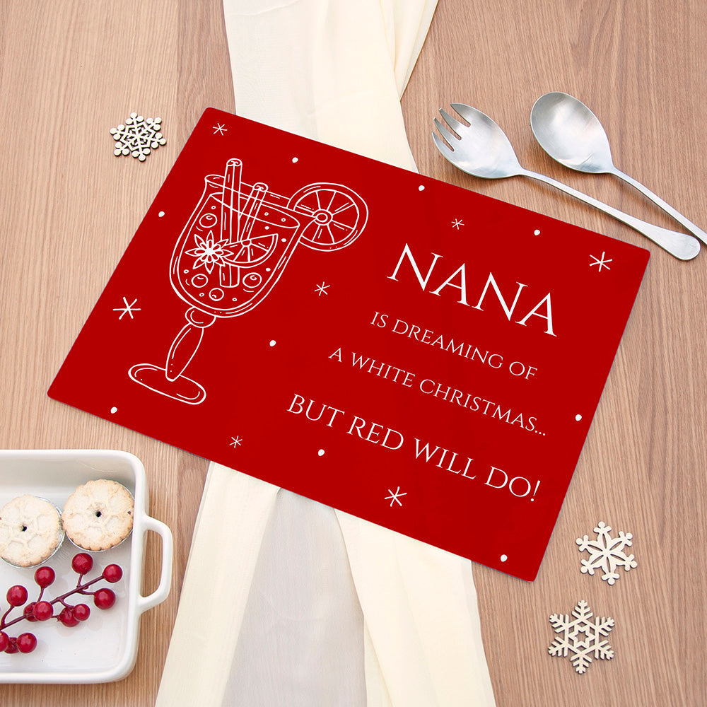 Personalised Personalised Mulled Wine Pun Rectangular Chopping Board