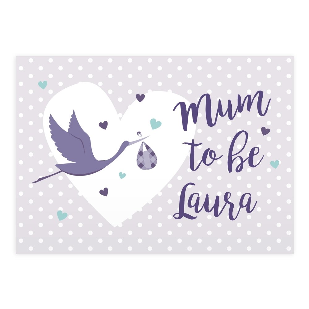Personalised Mum To Be Stork Card