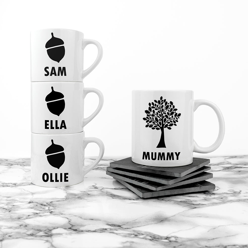 Personalised Personalised Mummy & Me Acorn Mugs